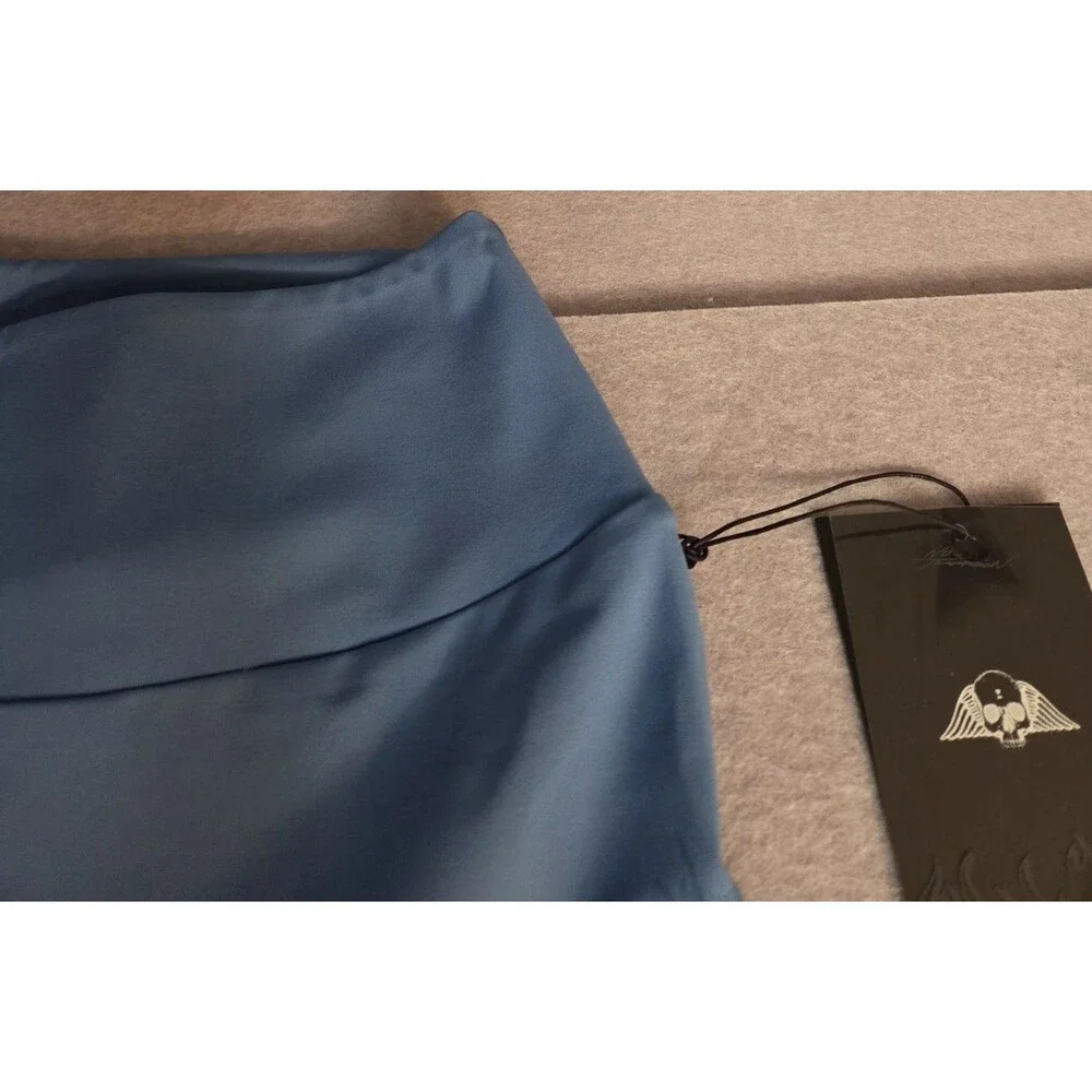 CIVIL REGIME No Tomorrow Women's Large Blue Sports Bra Shorts 2 Piece Set NWT